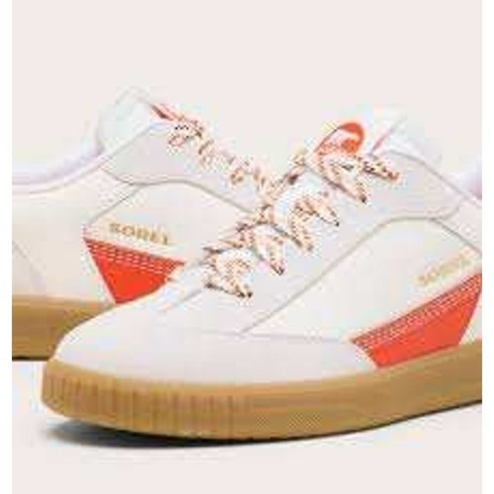 Sorel ONA 75 Low Sneaker Sea Salt Red Quartz Gum Sole Women Shoes